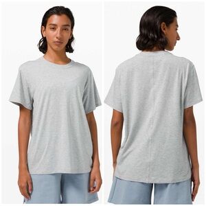 Lululemon All Yours Tee in Heathered Core Light Grey